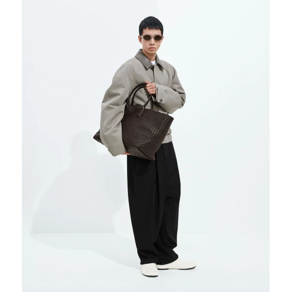 Khaite Women's Large Cabat in Fondant - Brown Totes & Top-Handle Bags - The Lotus Tote Bag - Shop at Luxury Shoes 