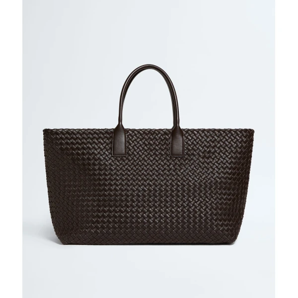 Khaite Women's Large Cabat in Fondant - Brown Totes & Top-Handle Bags - The Lotus Tote Bag - Shop at Luxury Shoes 