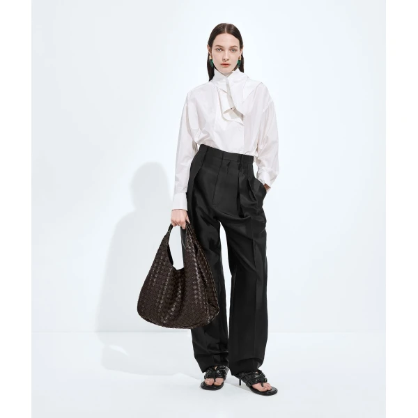 Khaite Women's Large Campana in Fondant - Brown Shoulder & Crossbody Bags - The Lotus Tote Bag - Shop at Luxury Shoes 