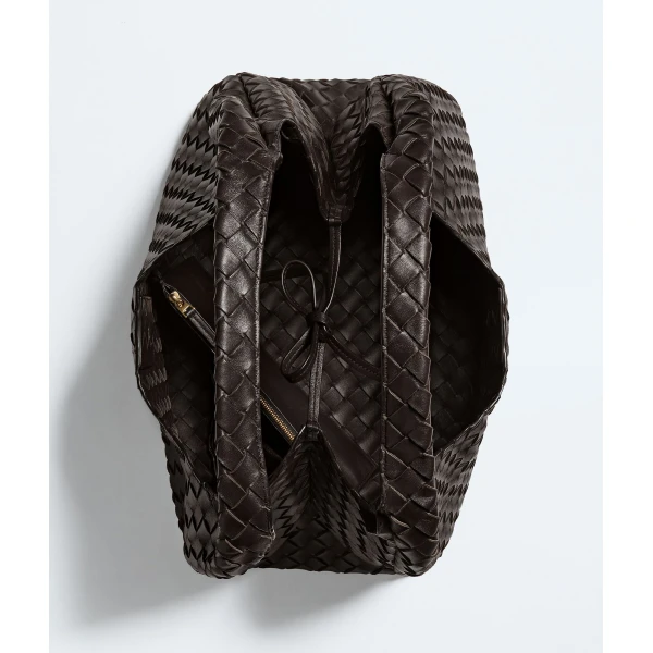 Khaite Women's Large Campana in Fondant - Brown Shoulder & Crossbody Bags - The Lotus Tote Bag - Shop at Luxury Shoes 