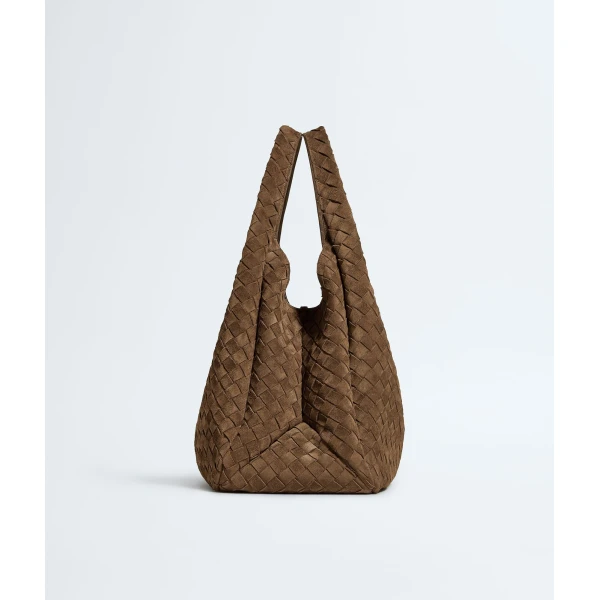 Khaite Women's Large Campana in Nocciola - Brown Shoulder & Crossbody Bags - The Lotus Tote Bag - Shop at Luxury Shoes 
