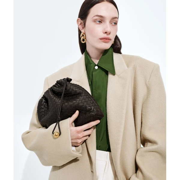 Khaite Women's Large Dustbag in Espresso - Brown Totes & Top-Handle Bags - The Lotus Tote Bag - Shop at Luxury Shoes 