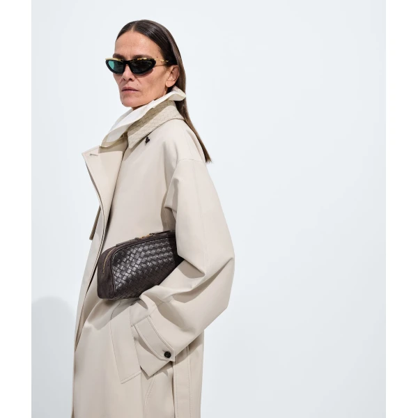 Khaite Women's Large Nodo Pouch in Espresso - Brown Clutch Bags - The Lotus Tote Bag - Shop at Luxury Shoes 
