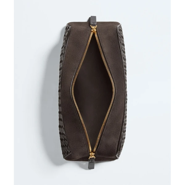 Khaite Women's Large Nodo Pouch in Espresso - Brown Clutch Bags - The Lotus Tote Bag - Shop at Luxury Shoes 
