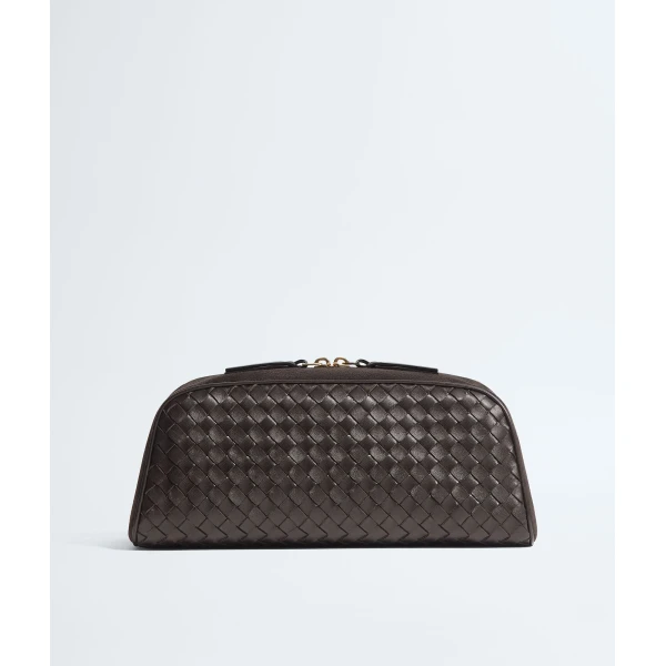 Khaite Women's Large Nodo Pouch in Espresso - Brown Clutch Bags - The Lotus Tote Bag - Shop at Luxury Shoes 