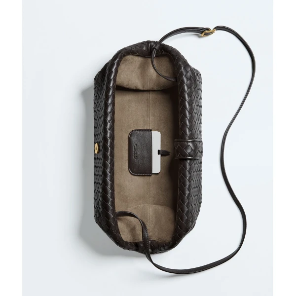 Khaite Women's Lauren 1979 in Espresso - Brown Shoulder & Crossbody Bags - The Lotus Tote Bag - Shop at Luxury Shoes 