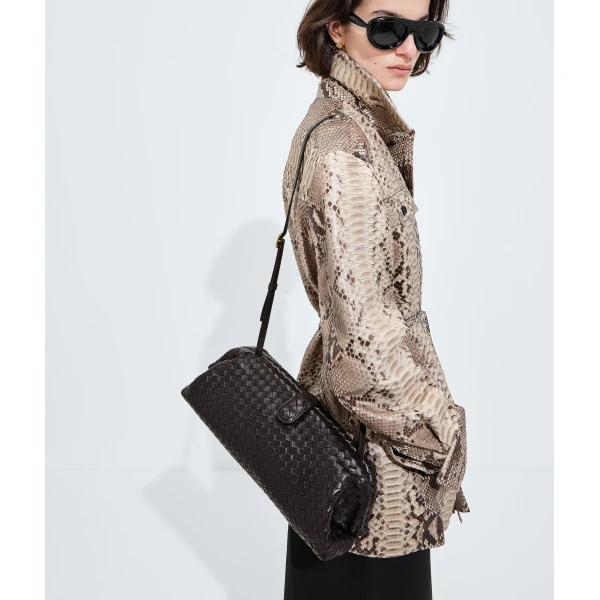 Khaite Women's Lauren 1979 in Espresso - Brown Shoulder & Crossbody Bags - The Lotus Tote Bag - Shop at Luxury Shoes 