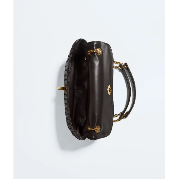 Khaite Women's Madison in Espresso - Brown Shoulder & Crossbody Bags - The Lotus Tote Bag - Shop at Luxury Shoes 