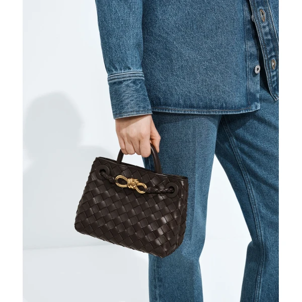 Khaite Women's Mini Andiamo in Fondant - Brown Mini Bags - The Lotus Tote Bag - Shop at Luxury Shoes 