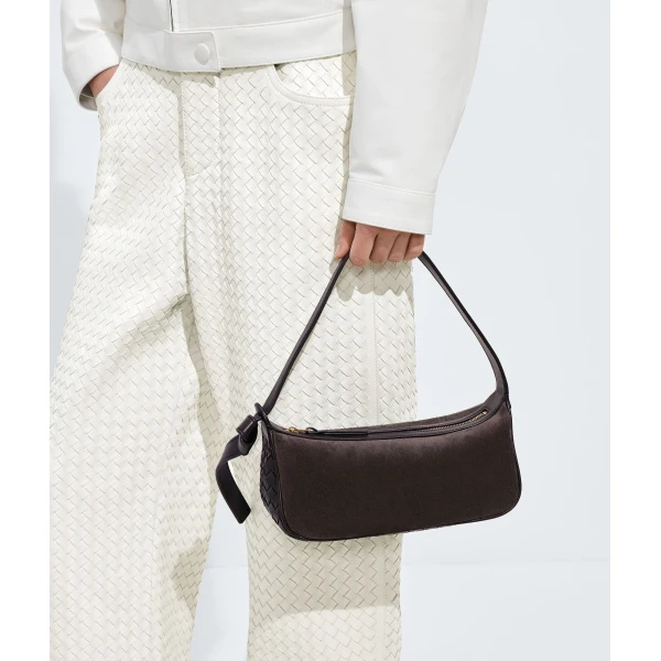 Khaite Women's Nodo Shoulder Bag in Espresso - Brown Shoulder & Crossbody Bags - The Lotus Tote Bag - Shop at Luxury Shoes 