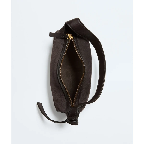 Khaite Women's Nodo Shoulder Bag in Espresso - Brown Shoulder & Crossbody Bags - The Lotus Tote Bag - Shop at Luxury Shoes 