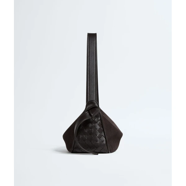 Khaite Women's Nodo Shoulder Bag in Espresso - Brown Shoulder & Crossbody Bags - The Lotus Tote Bag - Shop at Luxury Shoes 