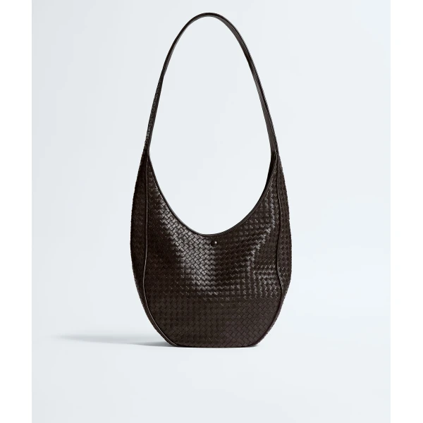 Khaite Women's Ovetto in Espresso - Brown Shoulder & Crossbody Bags - The Lotus Tote Bag - Shop at Luxury Shoes 