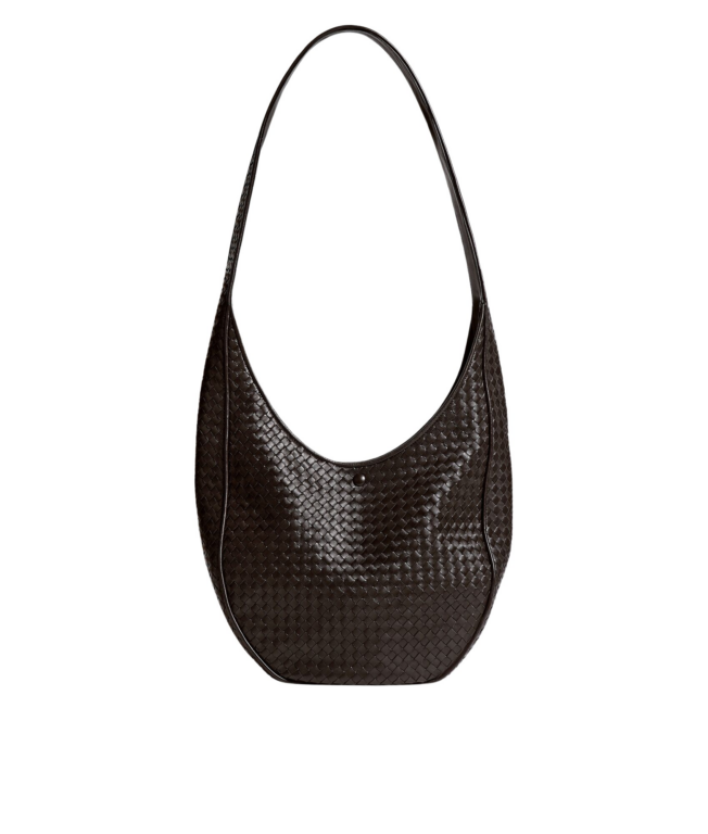 Khaite Women's Ovetto in Espresso - Brown Shoulder & Crossbody Bags - The Lotus Tote Bag - Shop at Luxury Shoes 