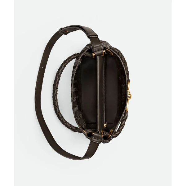 Khaite Women's Small Andiamo Bucket in Fondant - Brown Bucket Bags - The Lotus Tote Bag - Shop at Luxury Shoes 
