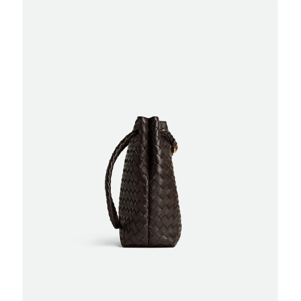 Khaite Women's Small Andiamo Bucket in Fondant - Brown Bucket Bags - The Lotus Tote Bag - Shop at Luxury Shoes 