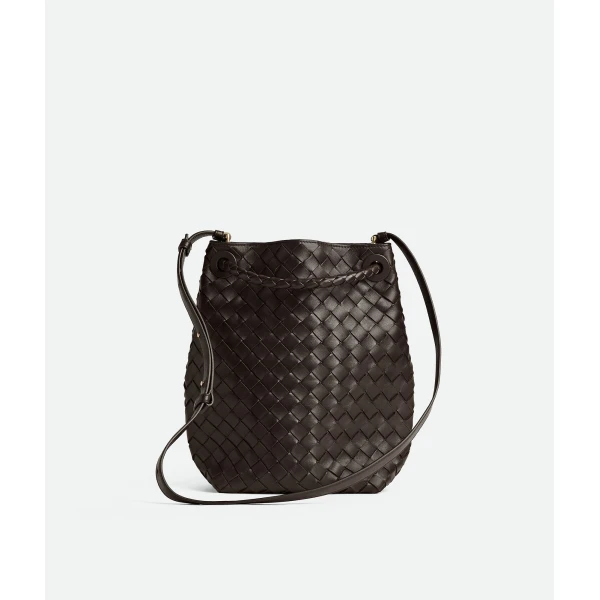 Khaite Women's Small Andiamo Bucket in Fondant - Brown Bucket Bags - The Lotus Tote Bag - Shop at Luxury Shoes 