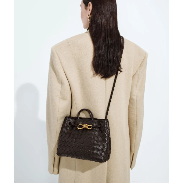 Khaite Women's Small Andiamo in Fondant - Brown Totes & Top-Handle Bags - The Lotus Tote Bag - Shop at Luxury Shoes 