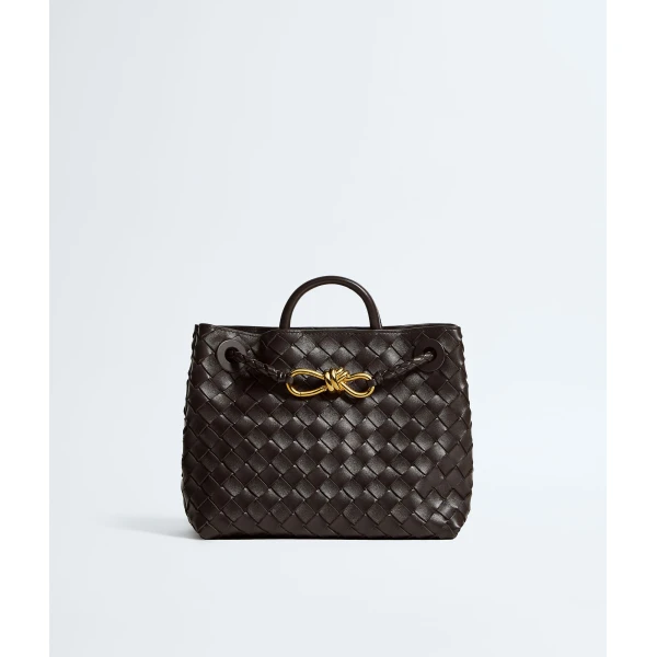 Khaite Women's Small Andiamo in Fondant - Brown Totes & Top-Handle Bags - The Lotus Tote Bag - Shop at Luxury Shoes 