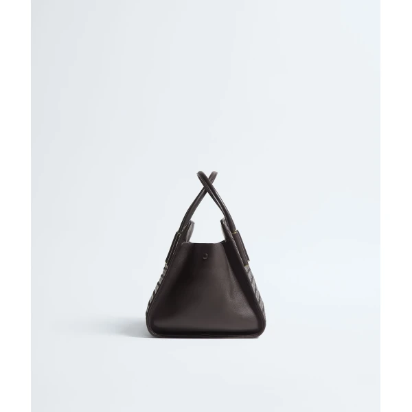 Khaite Women's Small Barbara Tote in Espresso - Brown Totes & Top-Handle Bags - The Lotus Tote Bag - Shop at Luxury Shoes 