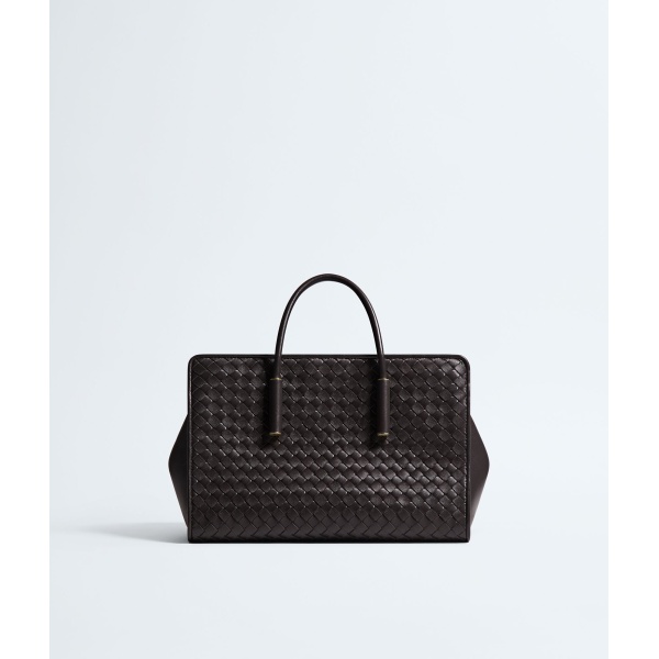 Khaite Women's Small Barbara Tote in Espresso - Brown Totes & Top-Handle Bags - The Lotus Tote Bag - Shop at Luxury Shoes 