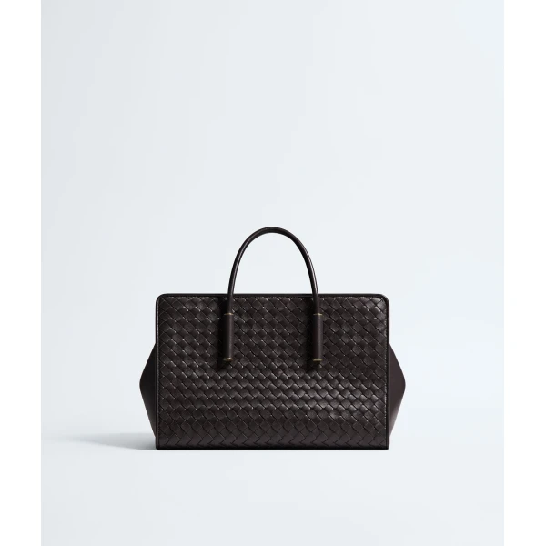 Khaite Women's Small Barbara Tote in Espresso - Brown Totes & Top-Handle Bags - The Lotus Tote Bag - Shop at Luxury Shoes 