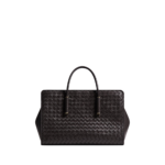 Khaite Women's Small Barbara Tote in Espresso - Brown Totes & Top-Handle Bags - The Lotus Tote Bag - Shop at Luxury Shoes 