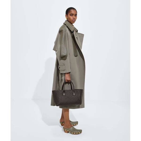 Khaite Women's Small Cabat in Fondant - Brown Totes & Top-Handle Bags - The Lotus Tote Bag - Shop at Luxury Shoes 
