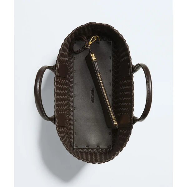 Khaite Women's Small Cabat in Fondant - Brown Totes & Top-Handle Bags - The Lotus Tote Bag - Shop at Luxury Shoes 