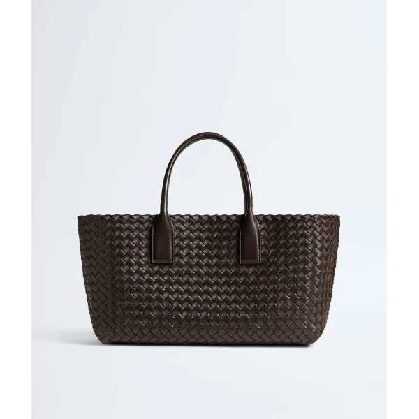 Khaite Women's Small Cabat in Fondant - Brown Totes & Top-Handle Bags - The Lotus Tote Bag - Shop at Luxury Shoes 