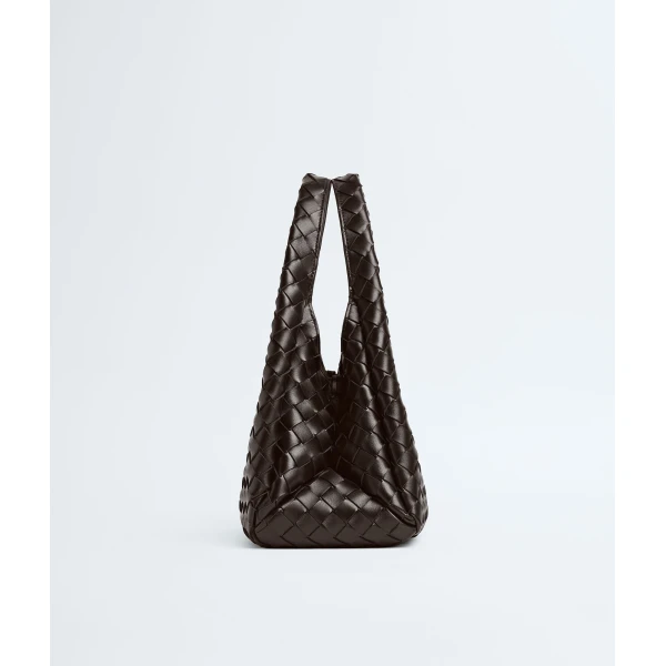Khaite Women's Small Campana in Fondant - Brown Shoulder & Crossbody Bags - The Lotus Tote Bag - Shop at Luxury Shoes 