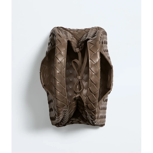 Khaite Women's Small Campana in Pinecone - Brown Shoulder & Crossbody Bags - The Lotus Tote Bag - Shop at Luxury Shoes 