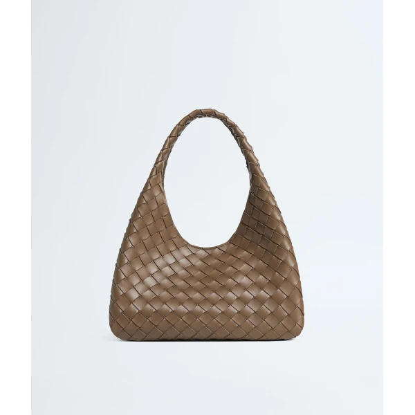 Khaite Women's Small Campana in Pinecone - Brown Shoulder & Crossbody Bags - The Lotus Tote Bag - Shop at Luxury Shoes 