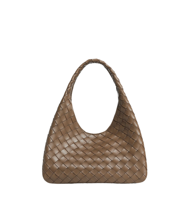 Khaite Women's Small Campana in Pinecone - Brown Shoulder & Crossbody Bags - The Lotus Tote Bag - Shop at Luxury Shoes 