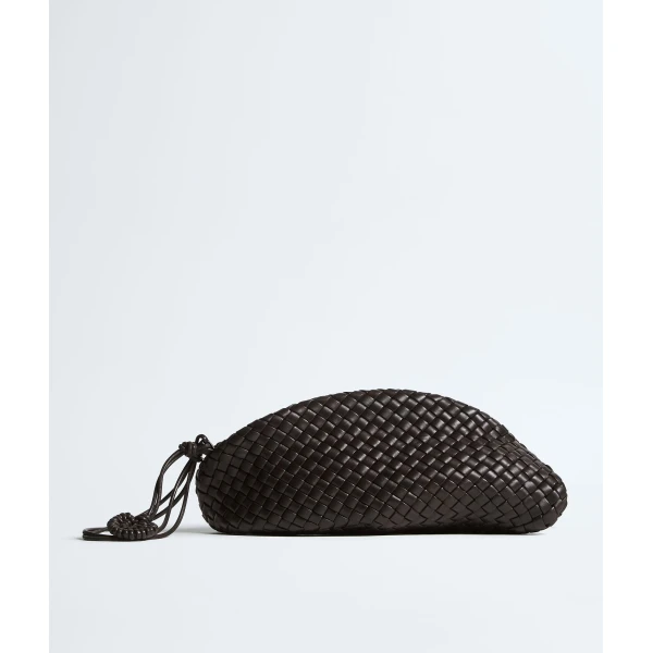 Khaite Women's Small Onda Clutch in Espresso - Brown Clutch Bags - The Lotus Tote Bag - Shop at Luxury Shoes 