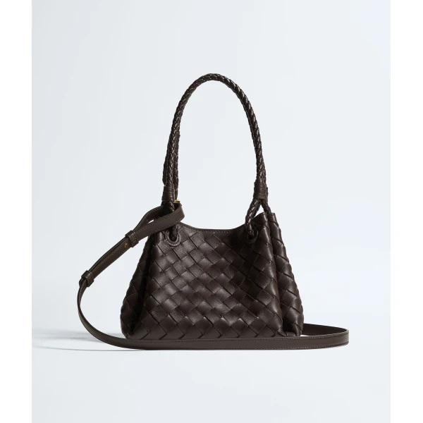 Khaite Women's Small Parachute in Fondant - Brown Shoulder & Crossbody Bags - The Lotus Tote Bag - Shop at Luxury Shoes 