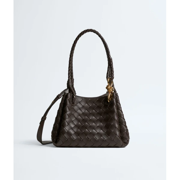 Khaite Women's Small Parachute in Fondant - Brown Shoulder & Crossbody Bags - The Lotus Tote Bag - Shop at Luxury Shoes 