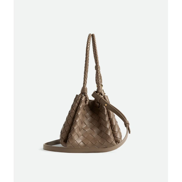 Khaite Women's Small Parachute in Pinecone - Brown Shoulder & Crossbody Bags - The Lotus Tote Bag - Shop at Luxury Shoes 