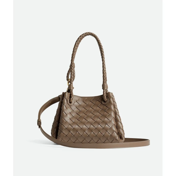 Khaite Women's Small Parachute in Pinecone - Brown Shoulder & Crossbody Bags - The Lotus Tote Bag - Shop at Luxury Shoes 