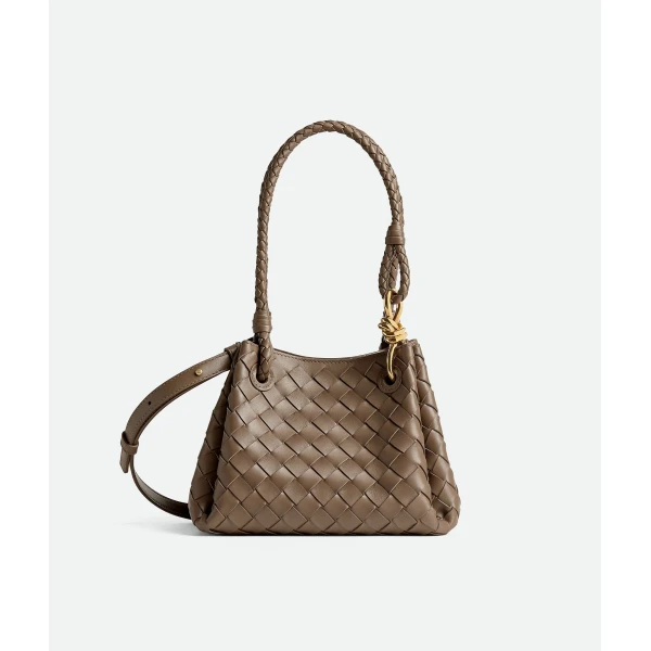 Khaite Women's Small Parachute in Pinecone - Brown Shoulder & Crossbody Bags - The Lotus Tote Bag - Shop at Luxury Shoes 