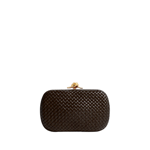 Khaite Women's Soft Knot in Fondant - Brown Clutch Bags - The Lotus Tote Bag - Shop at Luxury Shoes 