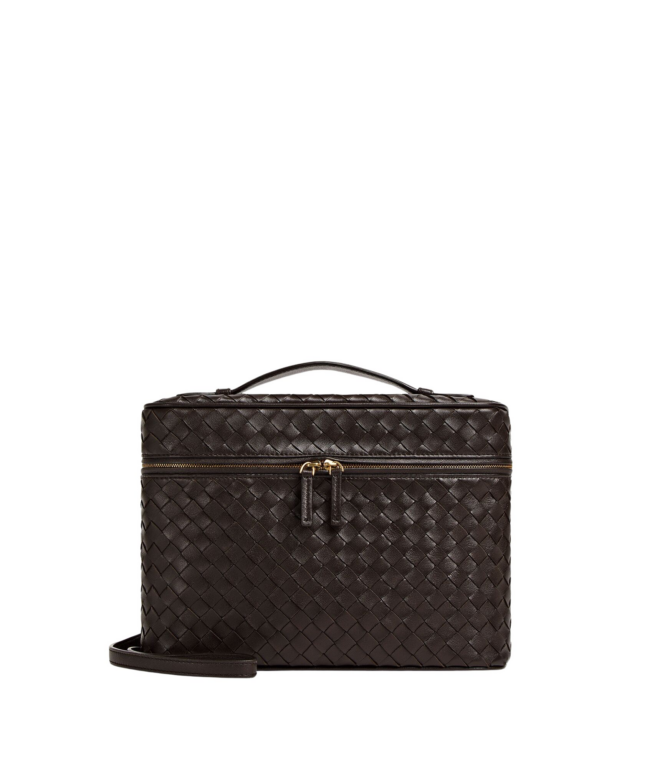 Khaite Women's Soft Vanity in Fondant - Brown Clutch Bags - The Lotus Tote Bag - Shop at Luxury Shoes 
