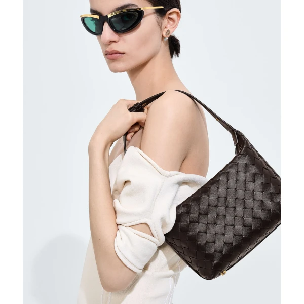 Khaite Women's Wallace in Fondant - Brown Shoulder & Crossbody Bags - The Lotus Tote Bag - Shop at Luxury Shoes 