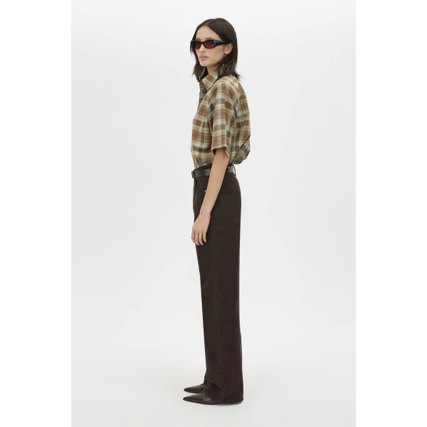Camilla and Marc Arian Short Sleeve Check Shirt - Tops - Luxury Ready-to-Wear at Luxury Shoes 
