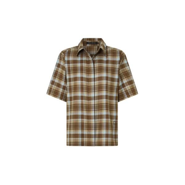 Camilla and Marc Arian Short Sleeve Check Shirt - Tops - Luxury Ready-to-Wear at Luxury Shoes 