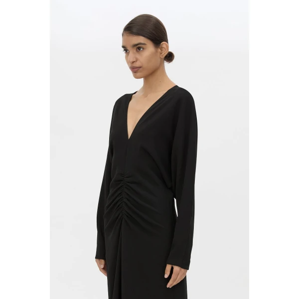 Camilla and Marc Dune Draped Waist Midi Dress - Dresses - Luxury Ready-to-Wear at Luxury Shoes 