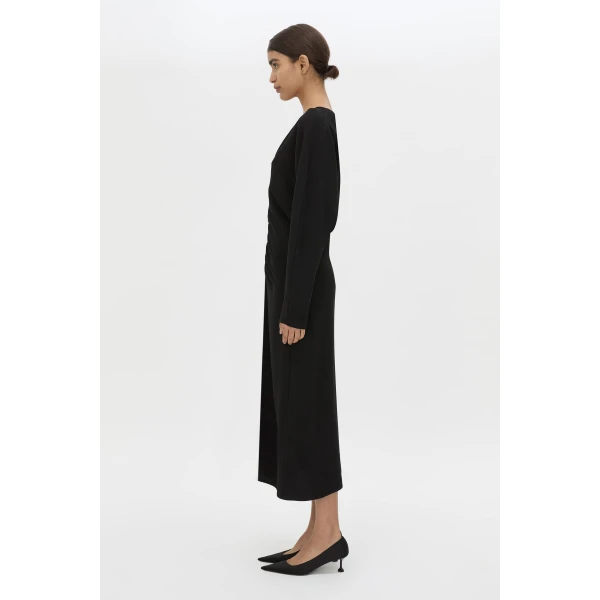 Camilla and Marc Dune Draped Waist Midi Dress - Dresses - Luxury Ready-to-Wear at Luxury Shoes 