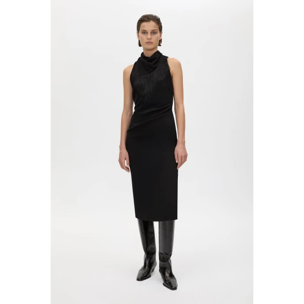 Camilla and Marc Dune Fringe Detail Midi Dress - Dresses - Luxury Ready-to-Wear at Luxury Shoes 