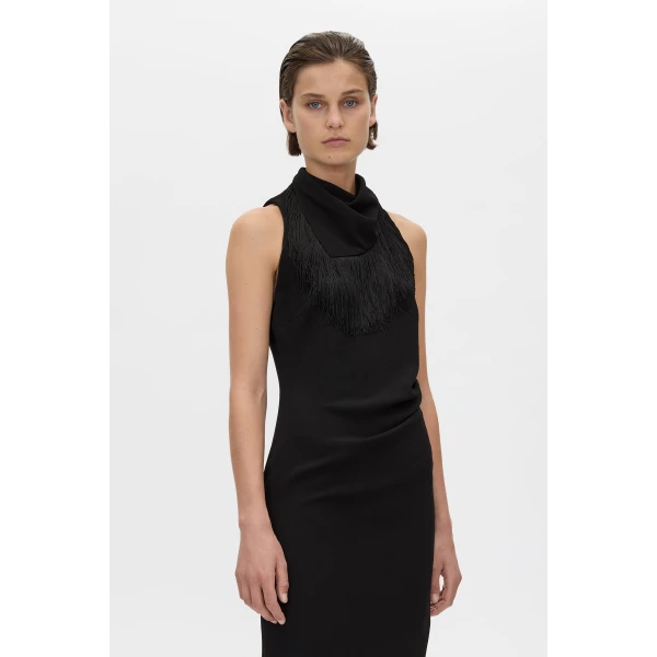 Camilla and Marc Dune Fringe Detail Midi Dress - Dresses - Luxury Ready-to-Wear at Luxury Shoes 