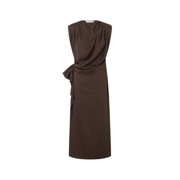 Camilla and Marc Elowyn Drape Detail Midi Dress - Dresses - Luxury Ready-to-Wear at Luxury Shoes 